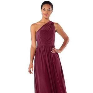 Brideside Womens Tina Dress Size 8 In Merlot Formal Wedding Bridesmaid